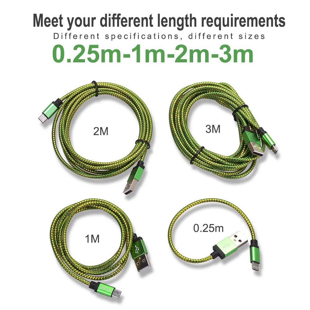 OLAF Micro USB Fast Charging and Data Cable (25cm to 300cm Cable Options)