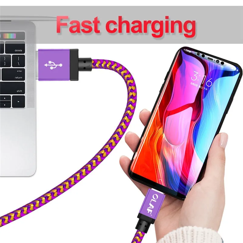 OLAF Micro USB Fast Charging and Data Cable (25cm to 300cm Cable Options)