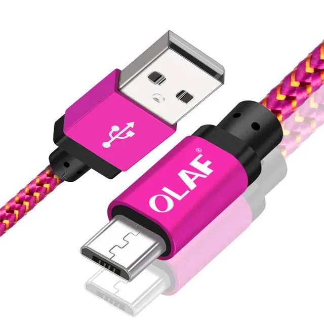 OLAF Micro USB Fast Charging and Data Cable (25cm to 300cm Cable Options)