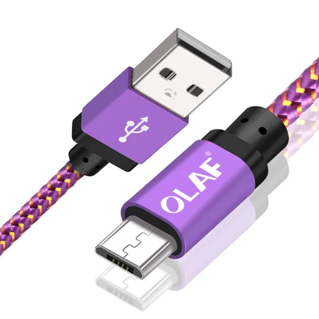 OLAF Micro USB Fast Charging and Data Cable (25cm to 300cm Cable Options)