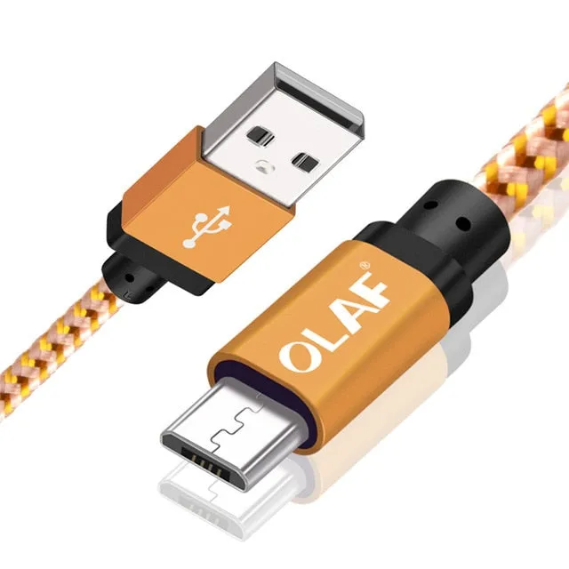 OLAF Micro USB Fast Charging and Data Cable (25cm to 300cm Cable Options)