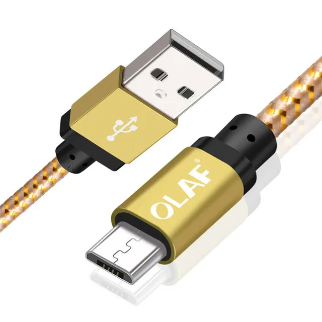 OLAF Micro USB Fast Charging and Data Cable (25cm to 300cm Cable Options)