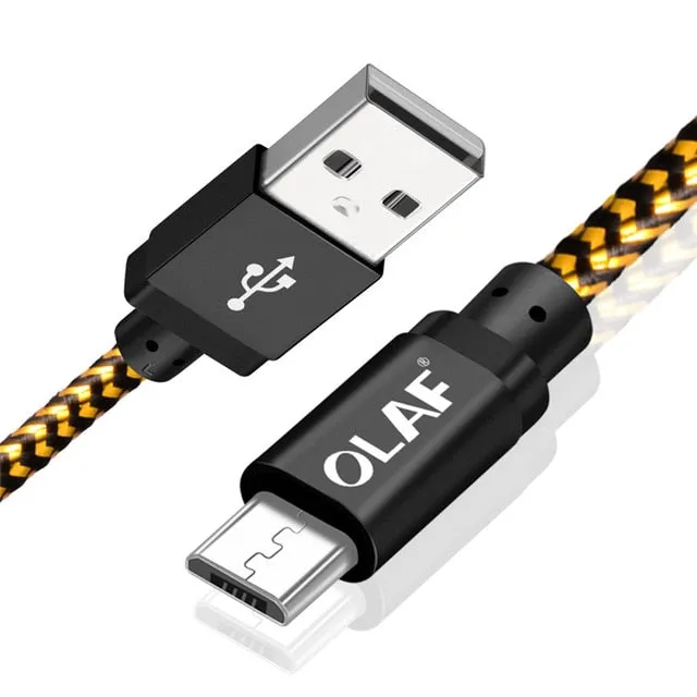 OLAF Micro USB Fast Charging and Data Cable (25cm to 300cm Cable Options)