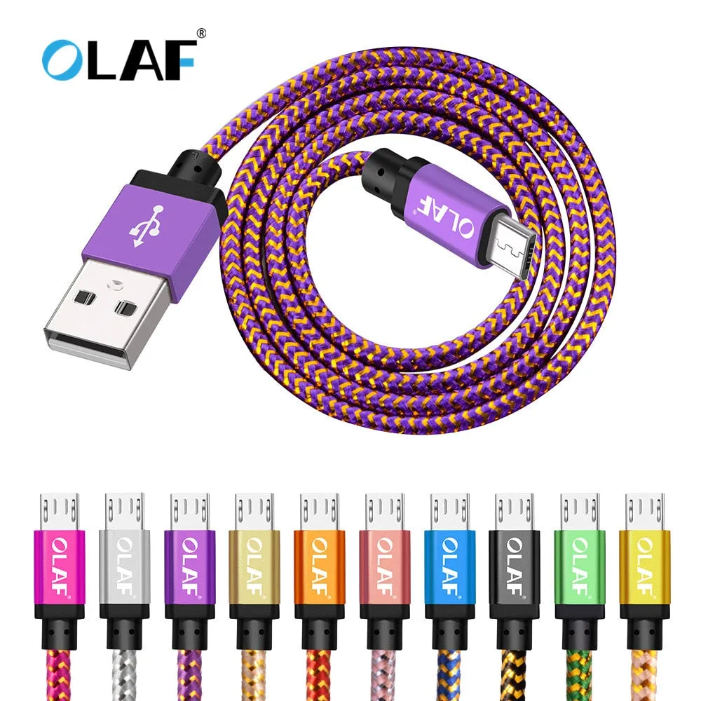 OLAF Micro USB Fast Charging and Data Cable (25cm to 300cm Cable Options)