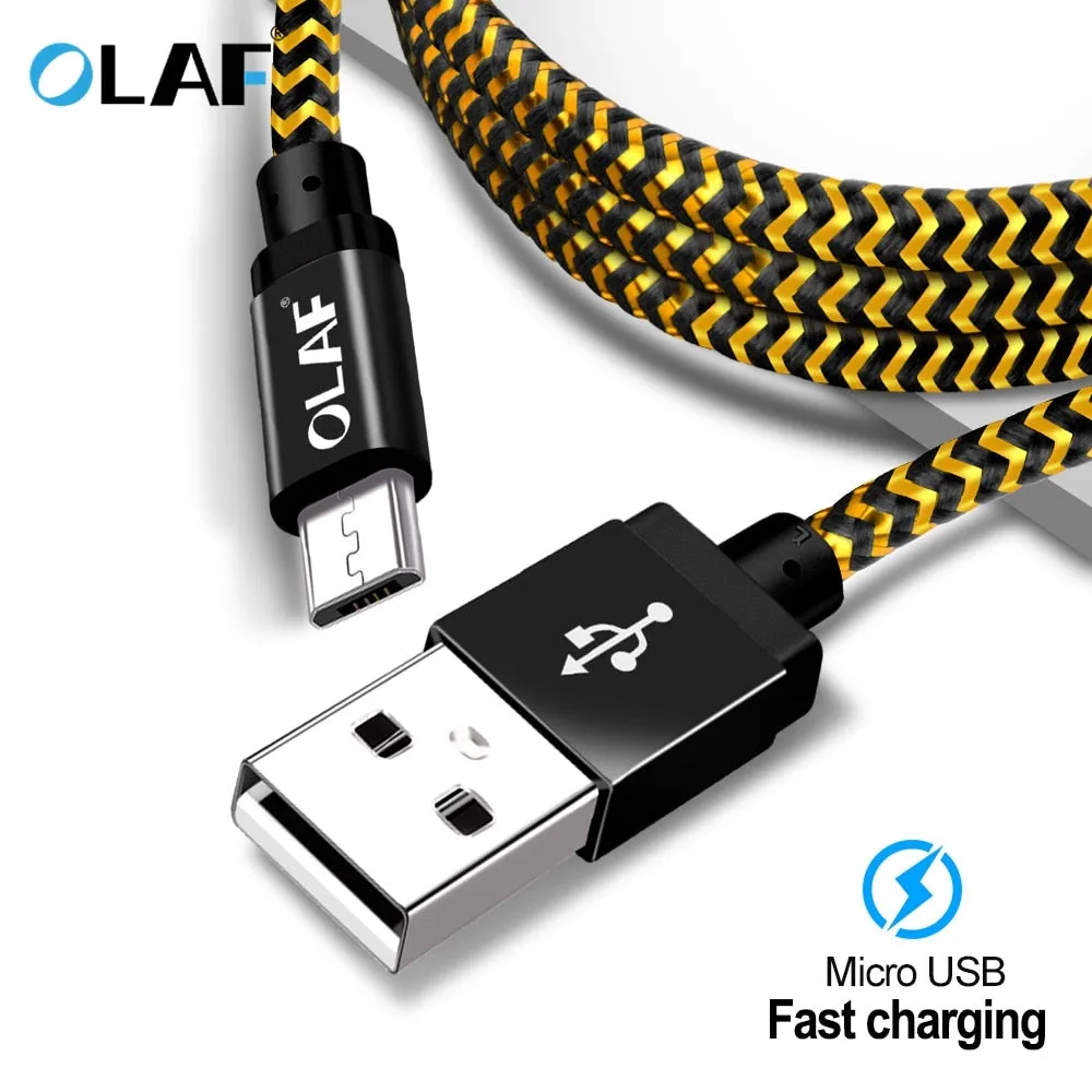 OLAF Micro USB Fast Charging and Data Cable (25cm to 300cm Cable Options)