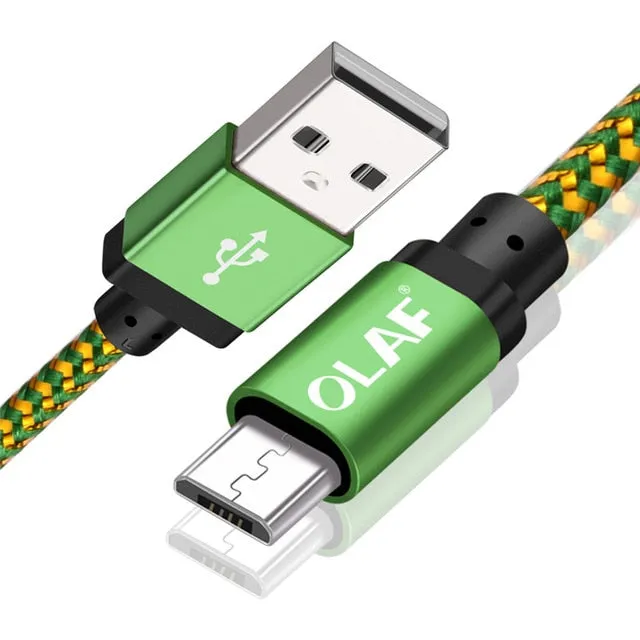 OLAF Micro USB Fast Charging and Data Cable (25cm to 300cm Cable Options)