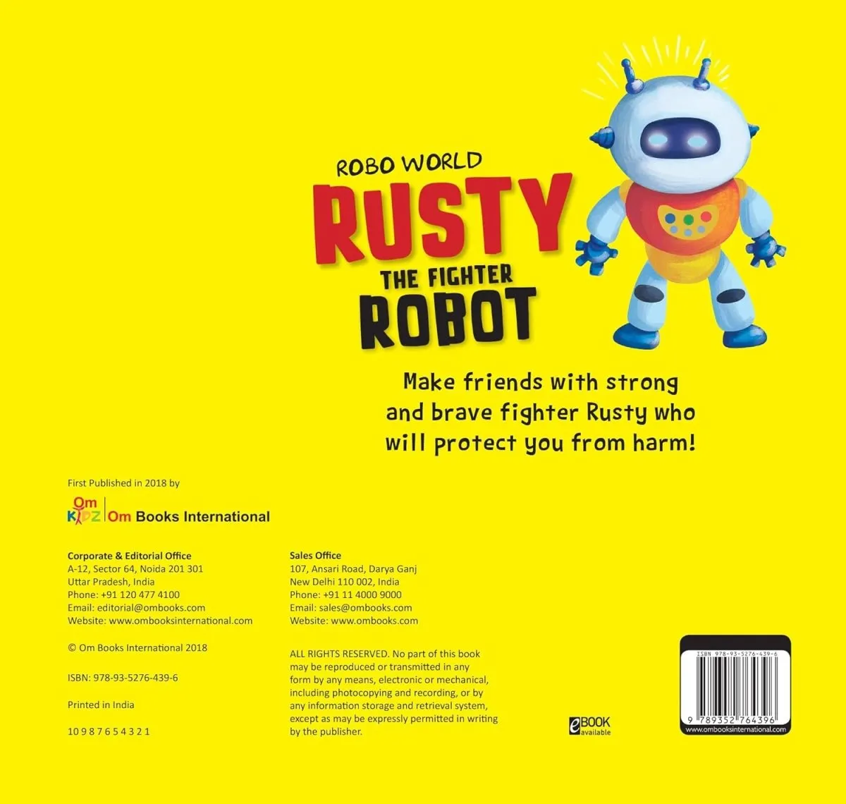 Om Books International Robo World- Rusty The Fighter Robot- Cutout Board Books