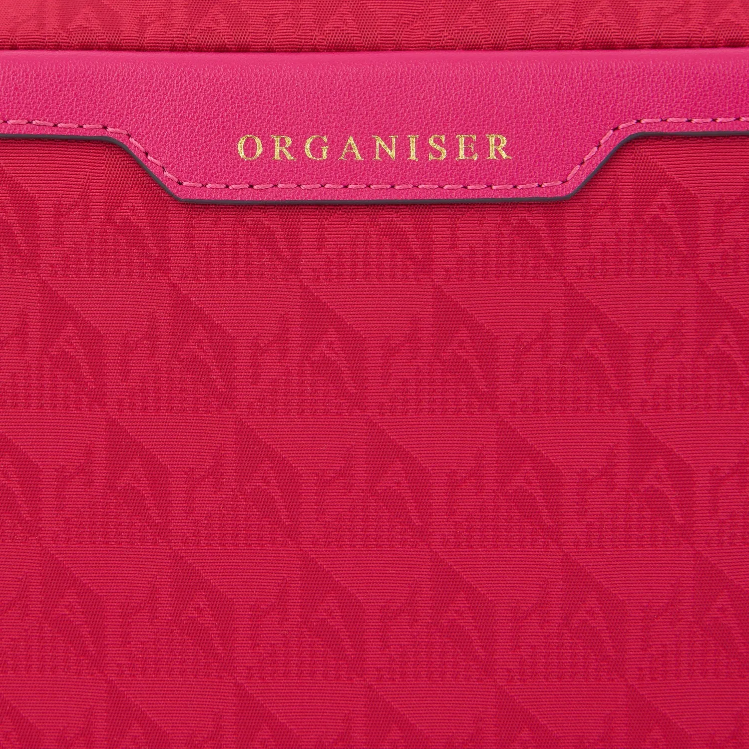 Organiser Duo Pouch in Magenta AH Logo Nylon with Red