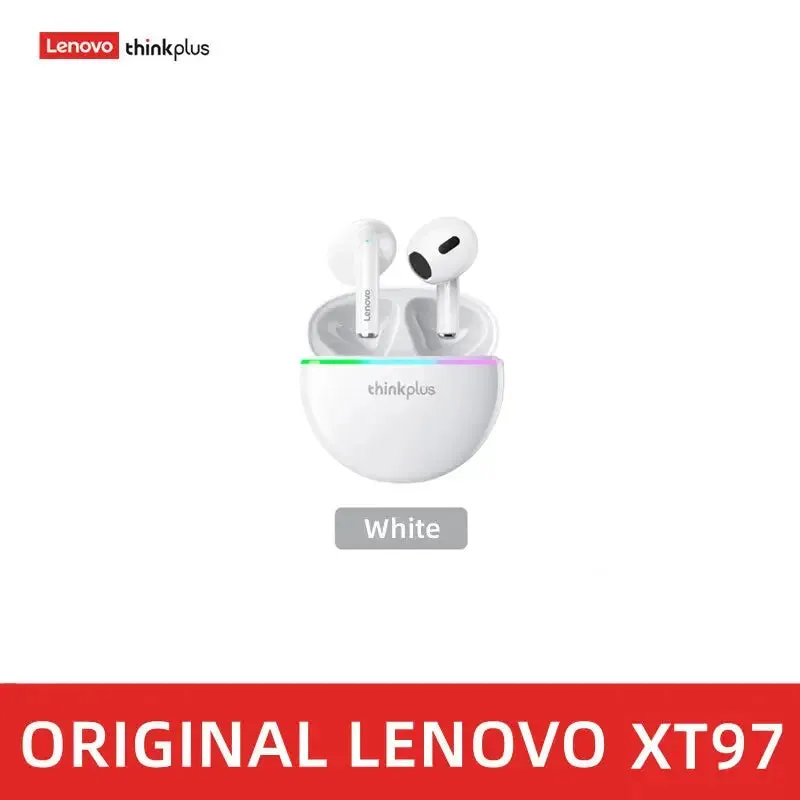 Original Lenovo XT97 TWS Earphones Wireless Bluetooth 5.2 Sport Noise Reduction Headphones Touch Control Colorful Light Earbuds