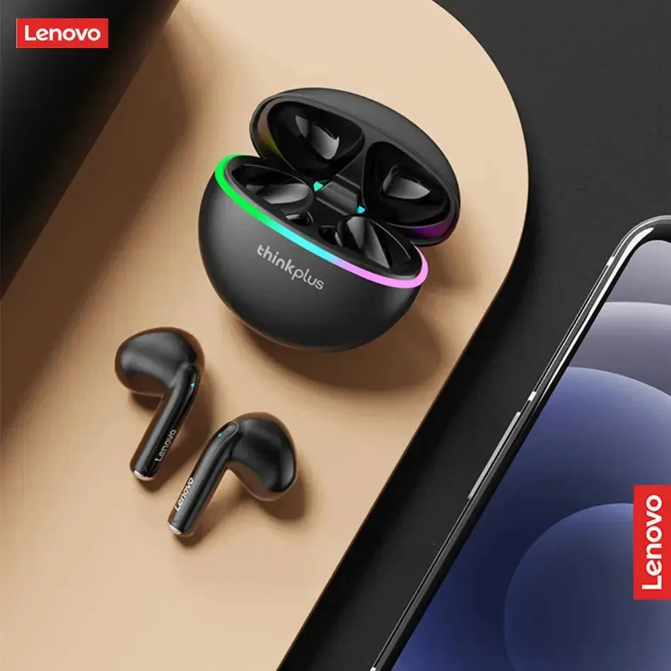 Original Lenovo XT97 TWS Earphones Wireless Bluetooth 5.2 Sport Noise Reduction Headphones Touch Control Colorful Light Earbuds