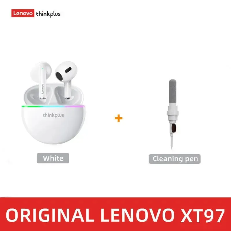 Original Lenovo XT97 TWS Earphones Wireless Bluetooth 5.2 Sport Noise Reduction Headphones Touch Control Colorful Light Earbuds