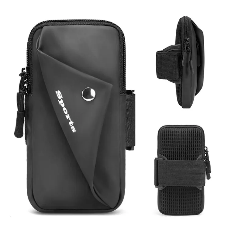 Outdoor Night Running Fitness Mobile Phone Arm Bag Sports Wrist Bag(Black)