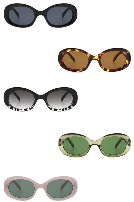 Oval Retro Clout Round Vintage Fashion Sunglasses