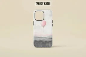 Pastel Pink Balloon iPhone Case – Elegant Design