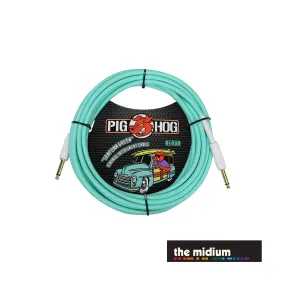 Pig Hog Vintage Series 1/4" TS Instrument Cable — Seafoam Green — (Multiple Lengths)