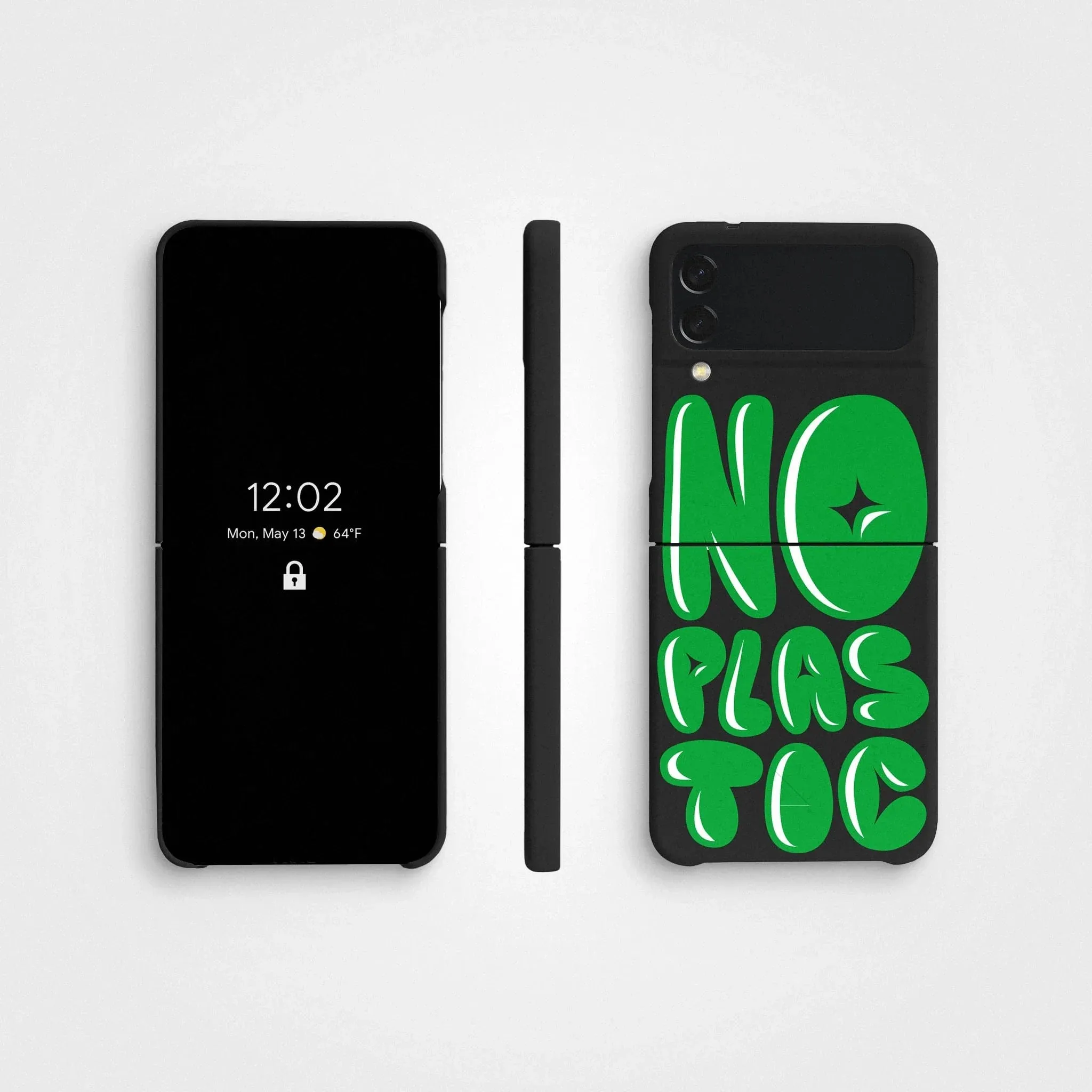 Plant-based phone case, black graffiti | No plastic