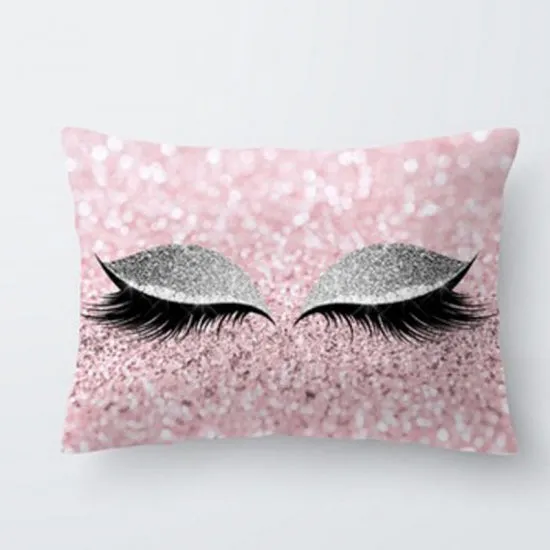 Polyester Pillow Cases Rectangle Eyelash 50cm x 30cm, 1 Piece