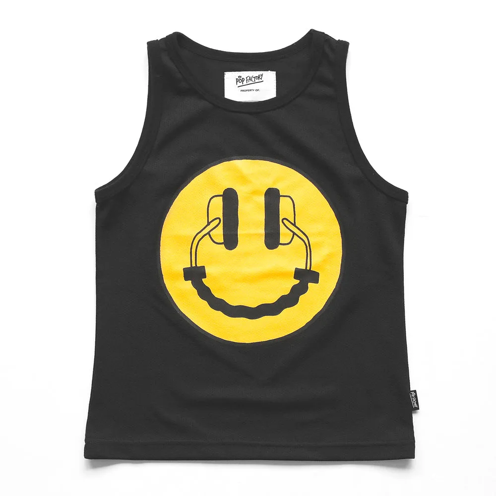 pop factory happy headphones singlet