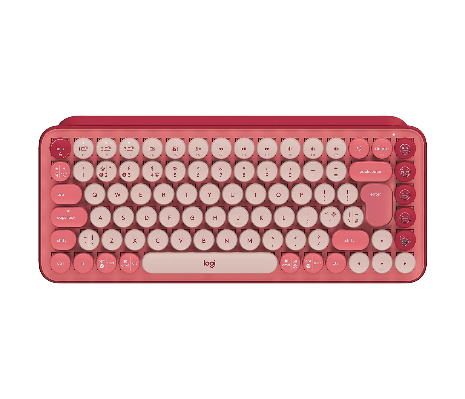 Pop Keyboard With Emoji Keys Rose