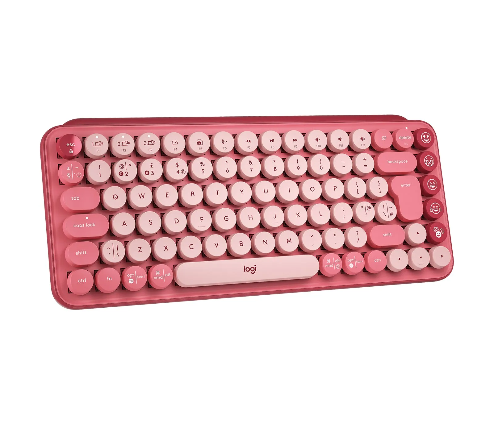 Pop Keyboard With Emoji Keys Rose