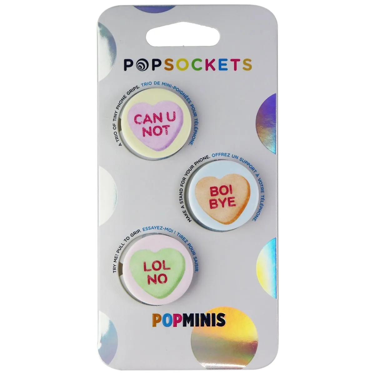 PopSockets PopMinis: Mini Grips for Phones & Tablets (3 Pack) - Sassy Hearts