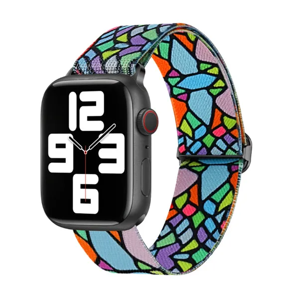 Printed Nylon Apple Watch Band 彩虹尼龍彩繪 Apple 錶帶 KCWATCH1285