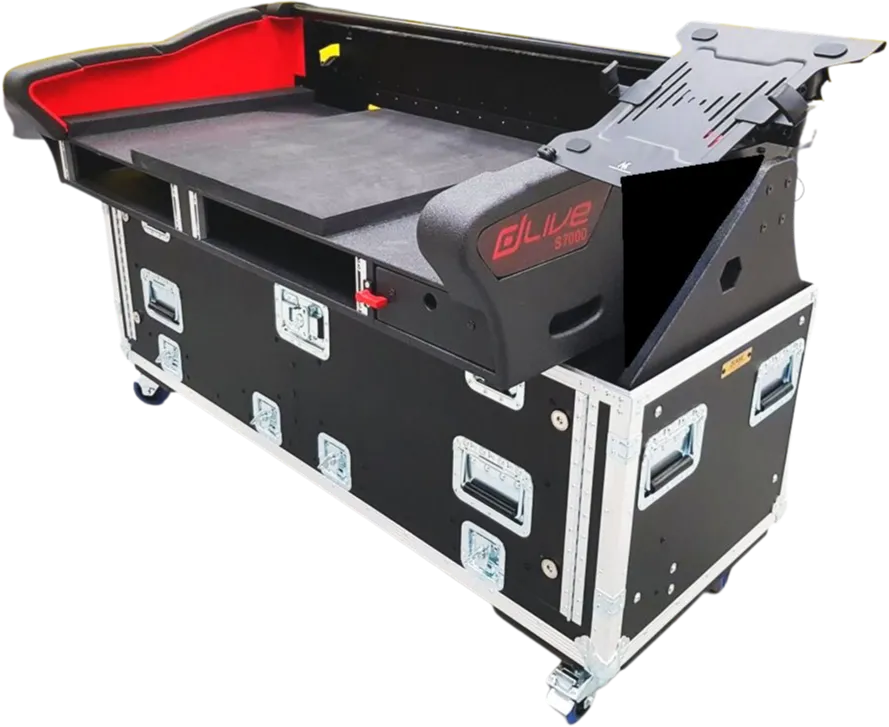 ProX XZF-AH-S7000D For Yamaha PM7/10 Rivage Flip-Ready Hydraulic Console Easy Detachable Lifting Flight Case with Wheels by ZCASE