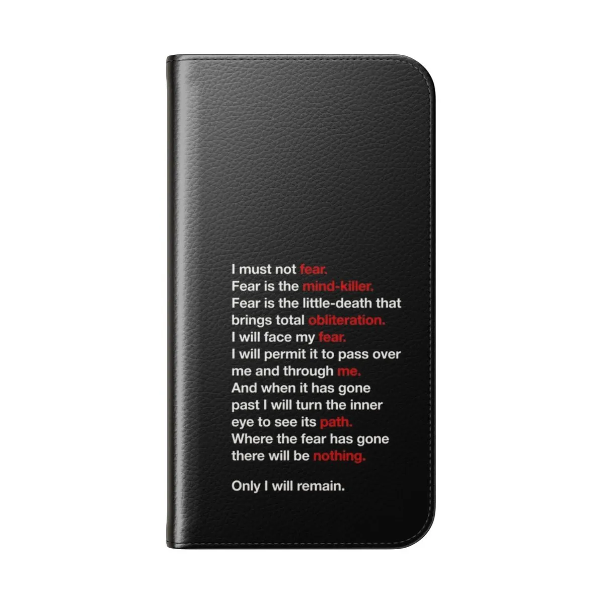 "Litany Against Fear" Sci-Fi Flip Cover Phone Case