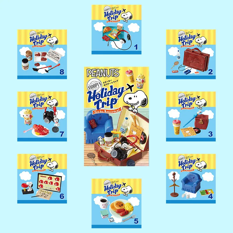 Rare 2017 Re-Ment Snoopy Holiday Trip go to America! Full Set of 8 pcs <Free Shipping>