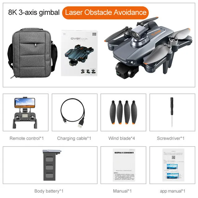 RC Drone RG106 PRO 3-Axis Mechanical Gimbal Obstacle Avoidance 5G WIFI 1KM FPV GPS 8K ESC Camera Brushless Quadcopter