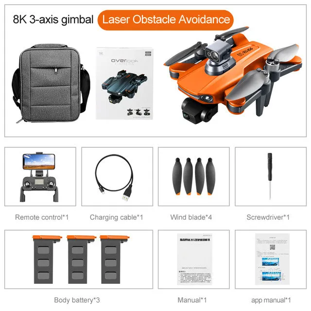 RC Drone RG106 PRO 3-Axis Mechanical Gimbal Obstacle Avoidance 5G WIFI 1KM FPV GPS 8K ESC Camera Brushless Quadcopter