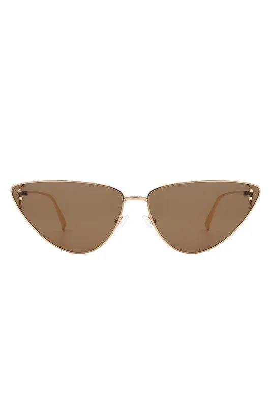 Retro Tinted Flat Lens Fashion Cat Eye Sunglasses