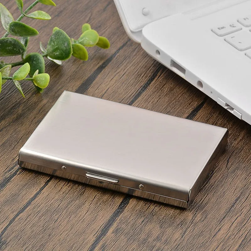 Rfid Credit Card Holder Men Minimalist Wallet Aluminium Bank Cardholder Case with Money Clip Designer Porte Carte