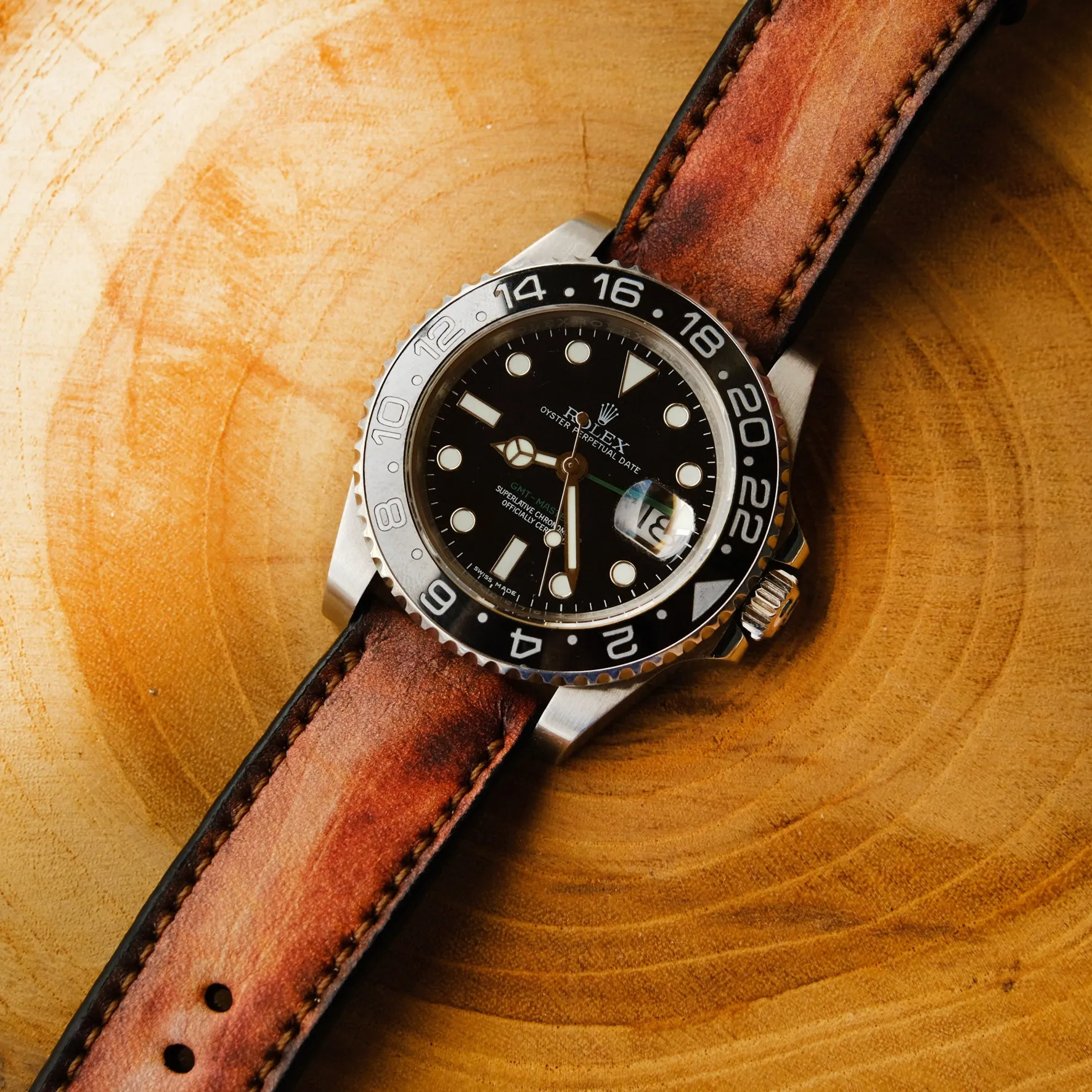 Rolex Brown Leather Straps