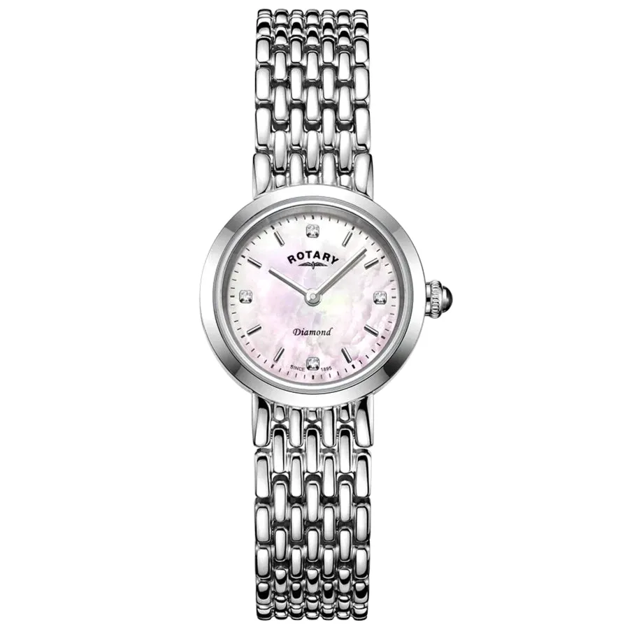 Rotary Balmoral Diamond Dot Ladies Silver Watch LB00899/07/D