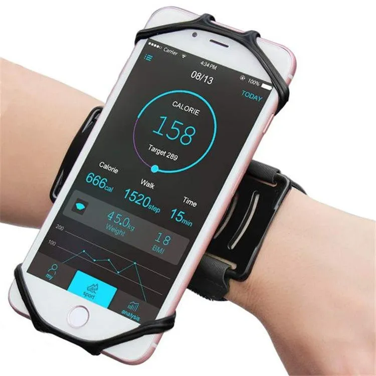 Rotating Arm With Mobile Phone Rack Sports Equipment Arm Bag Creative Outdoor Running Fitness Mobile Phone Bracket, Style:Wrist