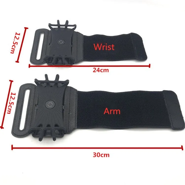 Rotating Arm With Mobile Phone Rack Sports Equipment Arm Bag Creative Outdoor Running Fitness Mobile Phone Bracket, Style:Wrist