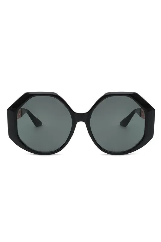 Round Circle Geometric Fashion Oversize Sunglasses