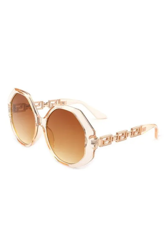 Round Circle Geometric Fashion Oversize Sunglasses