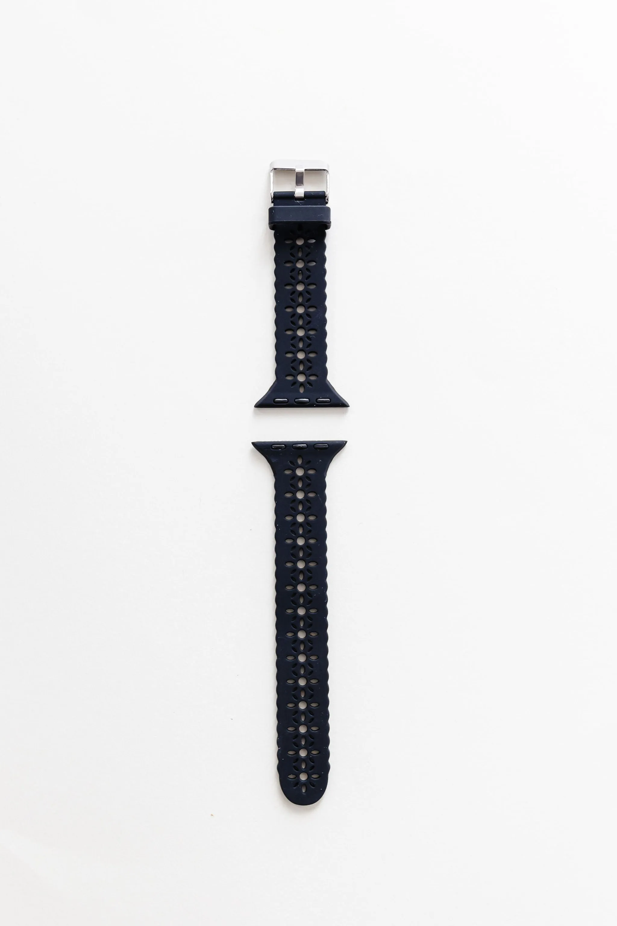 Samsung Black Floral Silicone Watch Band