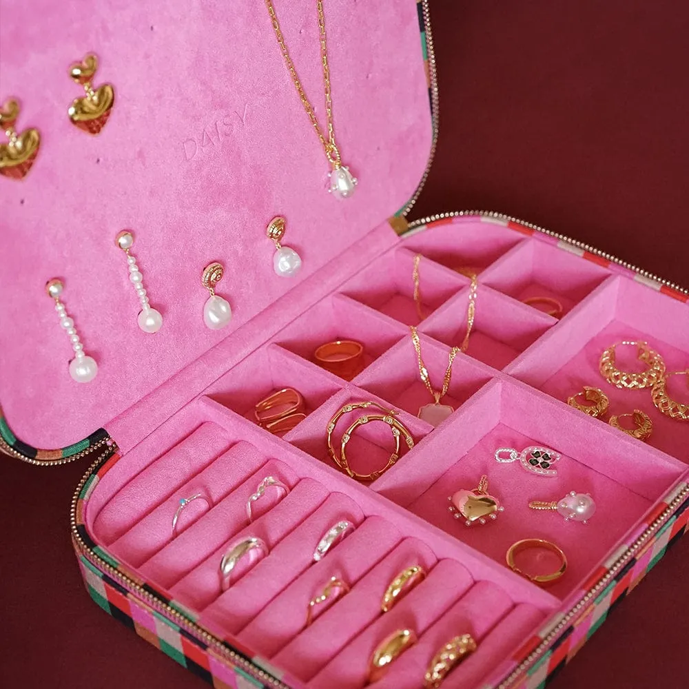 Shrimps Large Pink Jewellery Case