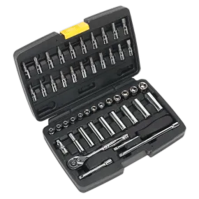 Socket Set 47pc 1/4"Sq Drive 6pt WallDrive¨ Metric