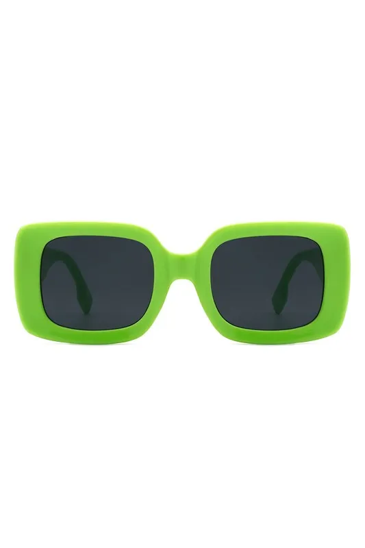 Square Retro Flat Top Fashion Sunglasses