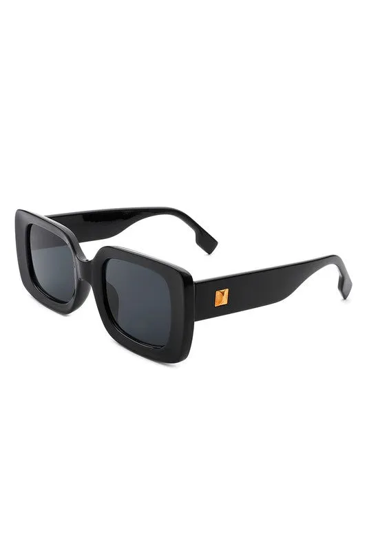 Square Retro Flat Top Fashion Sunglasses