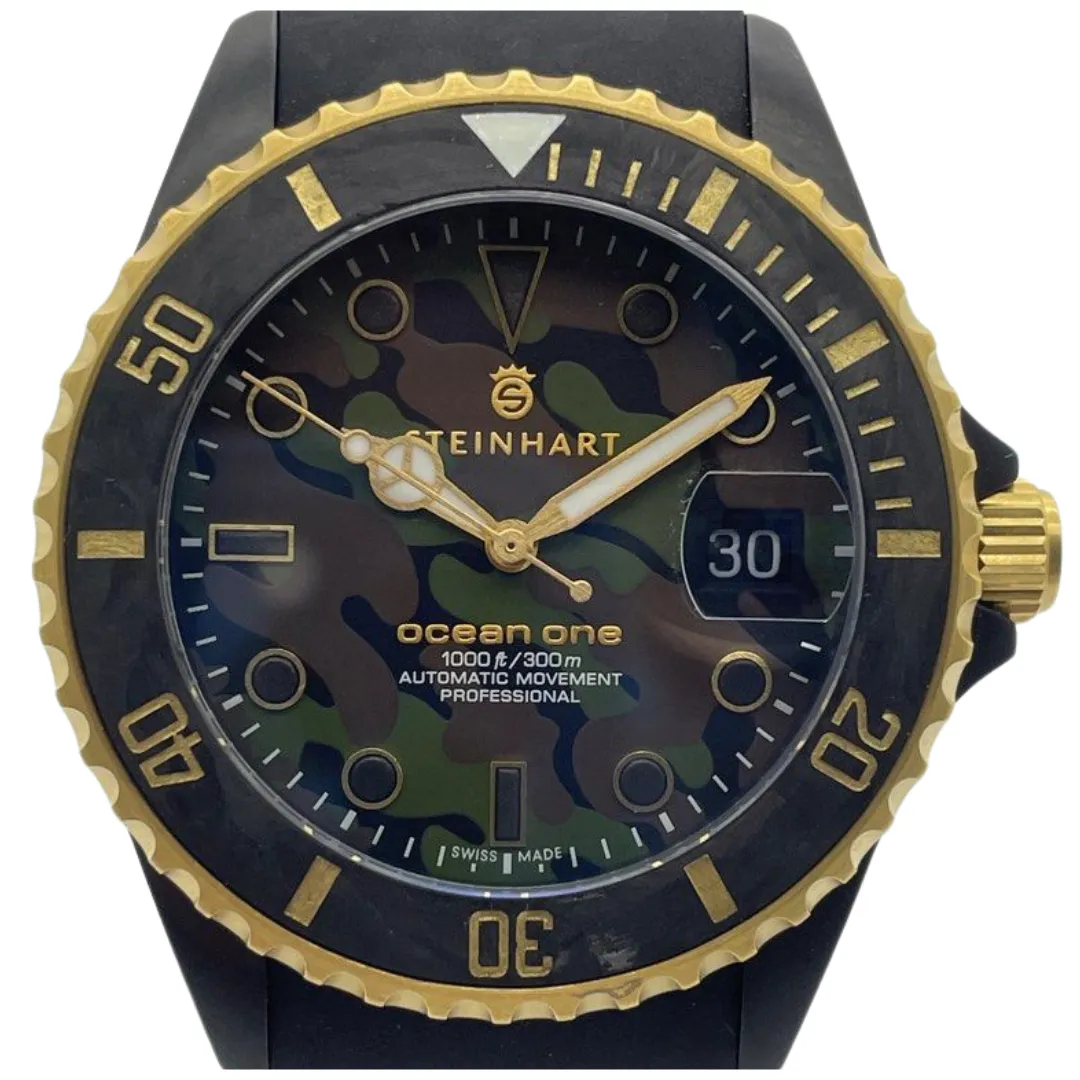 Steinhart Ocean 39 Black Military Camouflage 39mm Automatic Divers Watch