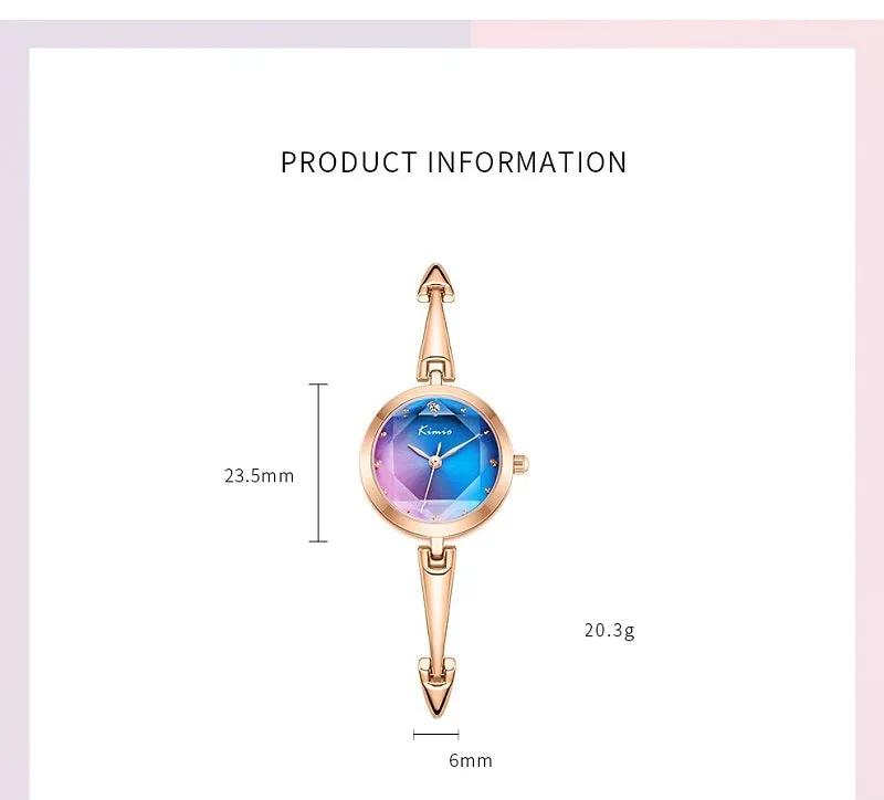 Stylish gradient diminuted quartz women's watch