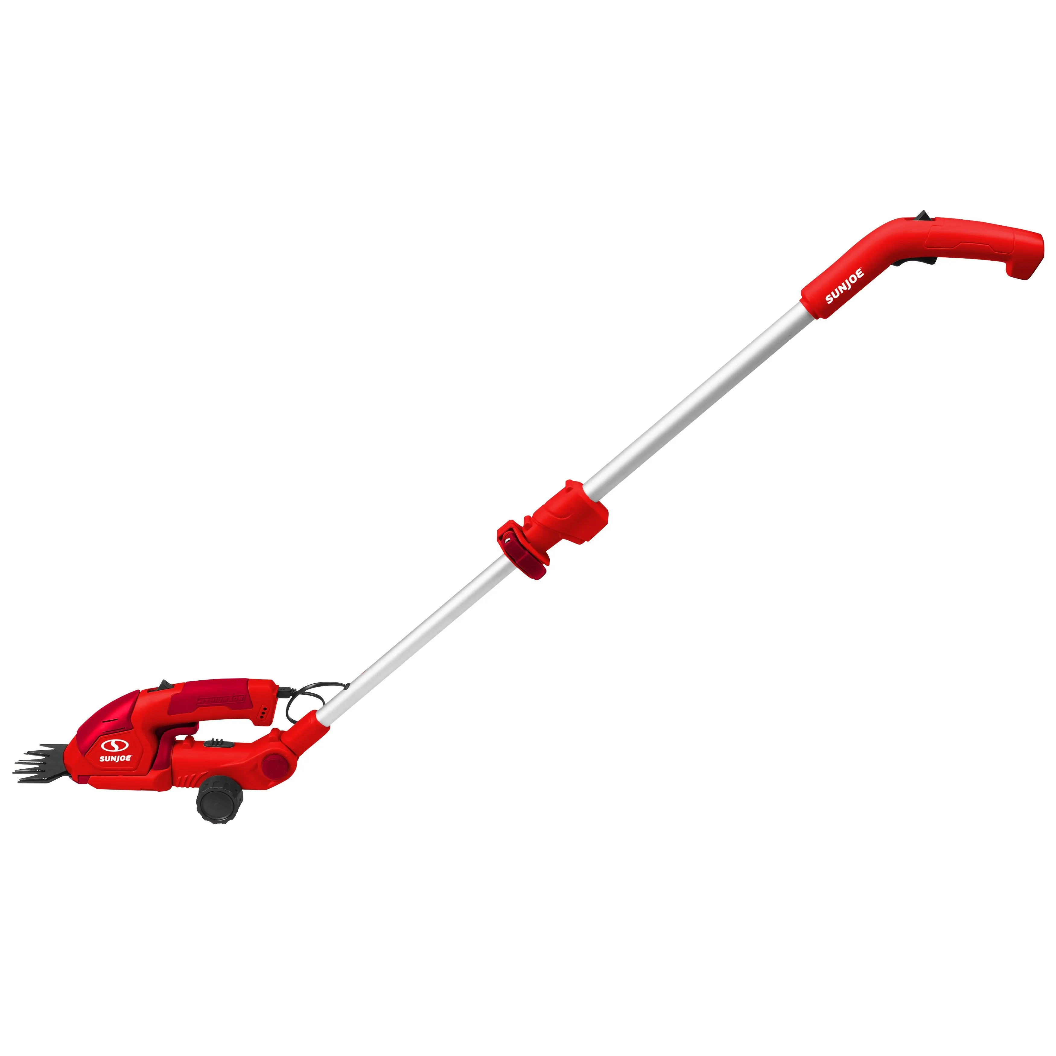 Sun Joe HJ605CC-RED 2-in-1 Cordless Telescoping Grass Trimmer | 7.2 Volt (Red)