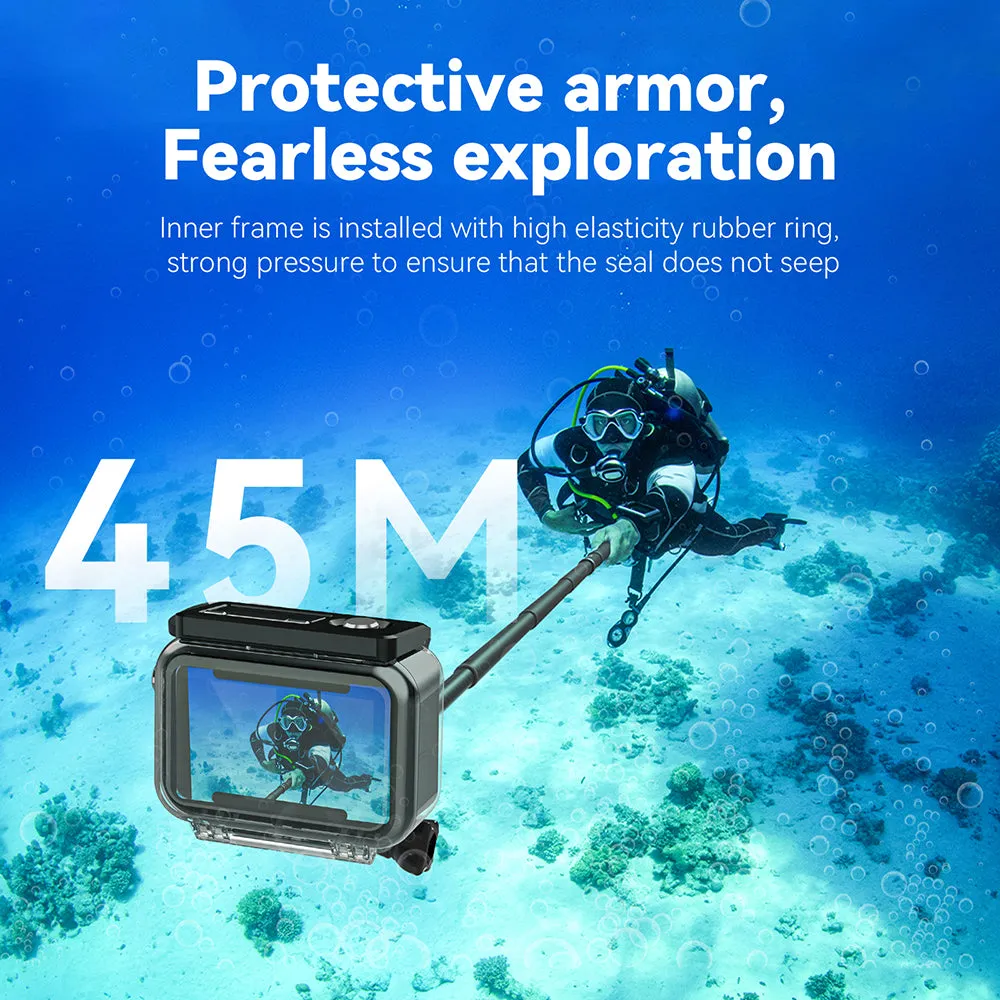 TELESIN Waterproof Case for DJI OSMO ACTION 3/4/5