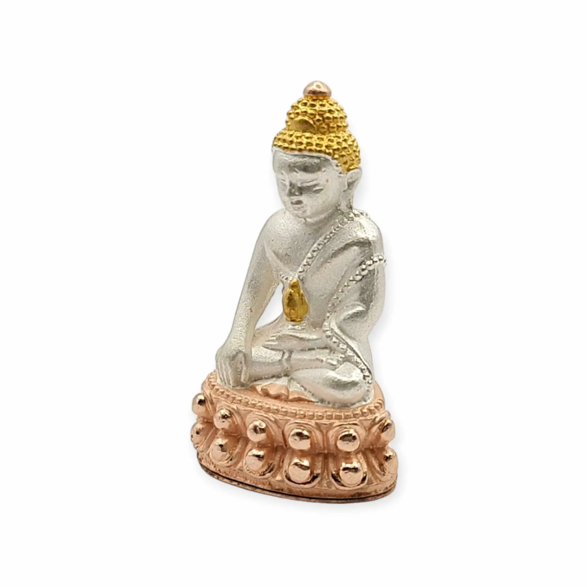 Thai amulet Phra Kring heart of Rattanatrai Lp Jea Protection Good Health Grant Wishes Lucky Buddha charm pendant