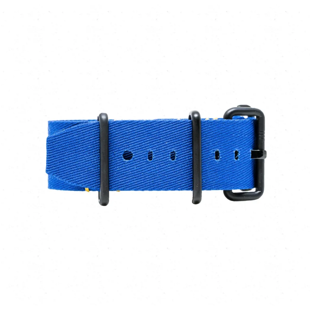 The ELECTRICIANZ Blue Nato Strap